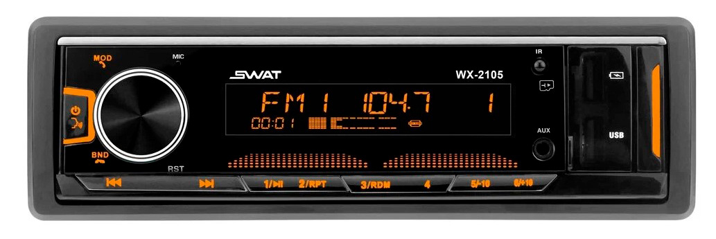 

Автомагнитола Swat, 1 DIN, USB, Bluetooth (SWAT WX-2105)