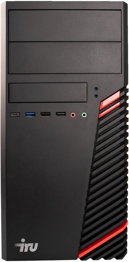 Системный блок IRU Home 310H5SM, Intel Core i3 10105F 3.7 ГГц, 16Gb RAM, 240Gb SSD, NVIDIA GeForce GT1030 2Gb, без ОС, черный (1911445)