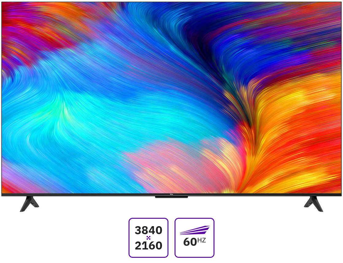 Телевизор 50" TCL 50P637, 3840x2160, черный