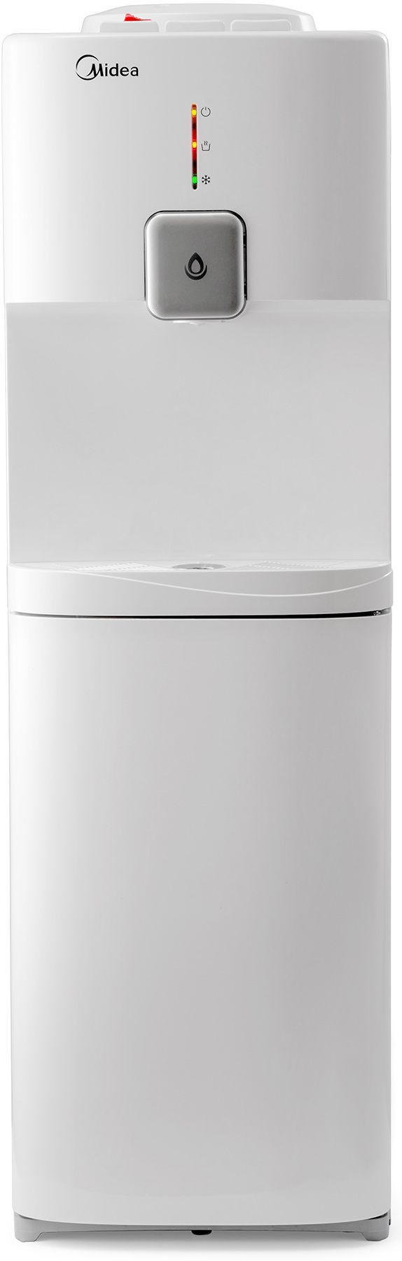 

Кулер напольный MIDEA, 650 Вт 6 л/ч 87°C / 100 Вт 2 л/ч 10°C, защита от детей, белый (7372)