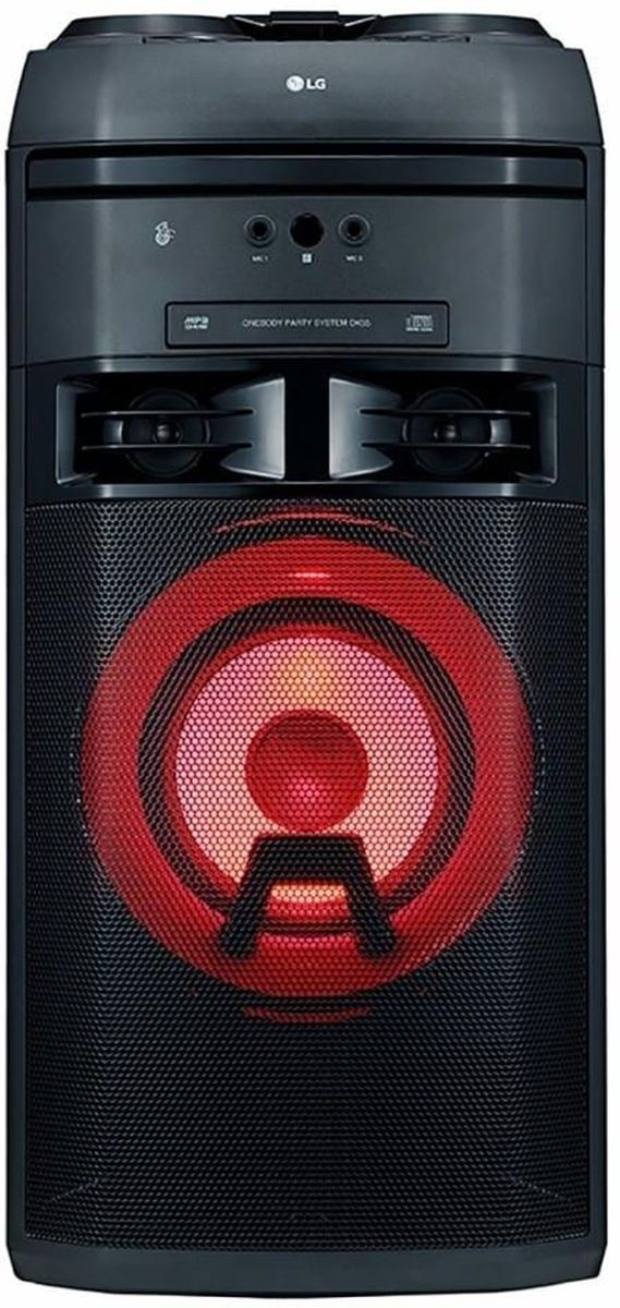 

Мидисистема LG, 500 Вт, караоке, FM, USB, AUX, Bluetooth, Wi-Fi, ПДУ, черный (OK65)