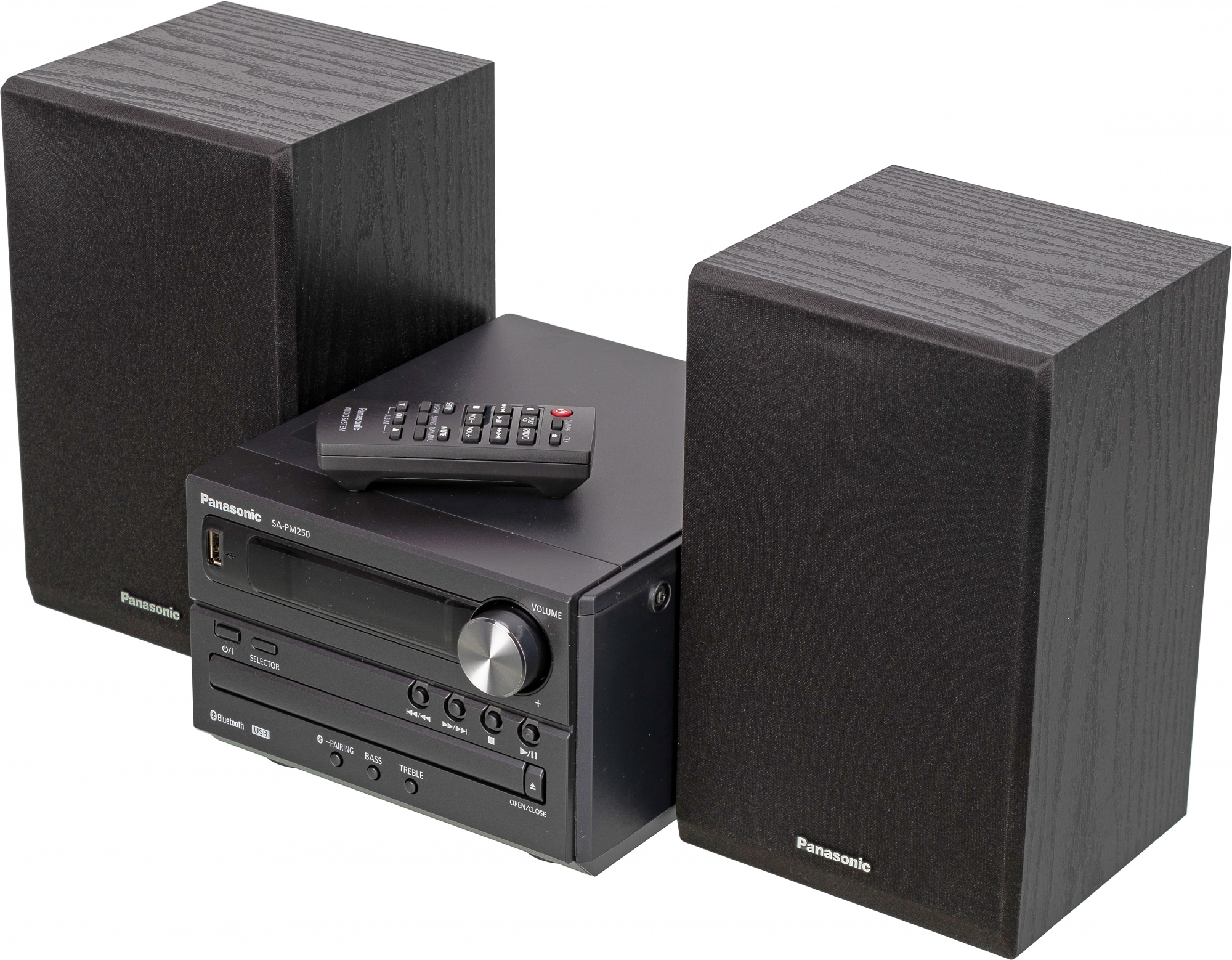 

Мидисистема Panasonic, 20 Вт, FM, USB, Bluetooth, Wi-Fi, черный (SC-PM250EG-K)