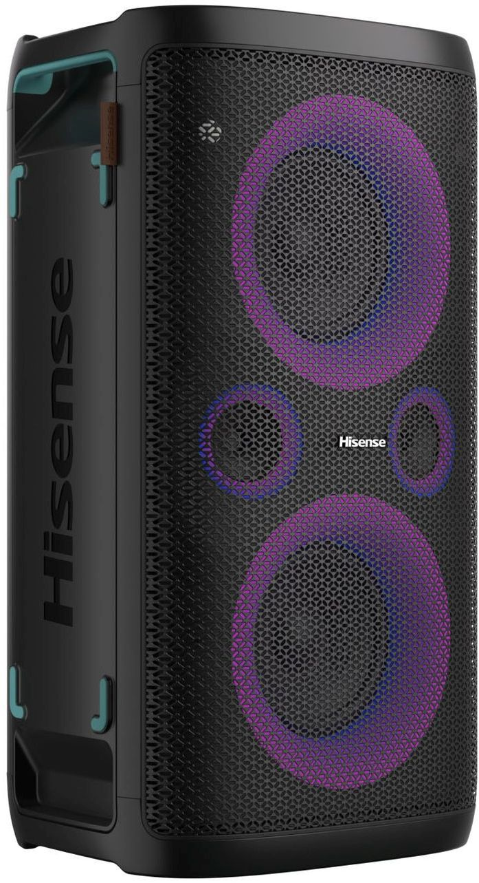 

Мидисистема HISENSE, 300 Вт, караоке, FM, USB, Bluetooth, NFC, черный (PARTY ROCKER ONE)