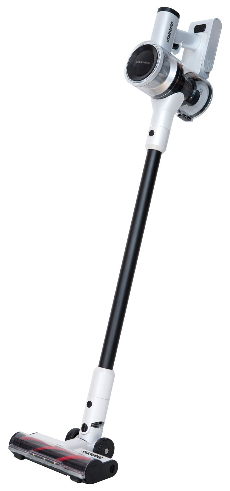 Вертикальный пылесос Starwind SCH9950 270Вт, питание от аккумулятора, белый/черный (SCH9950) б/у, следы эксплуатации, царапины и потертости по корпусу, комплект: полный