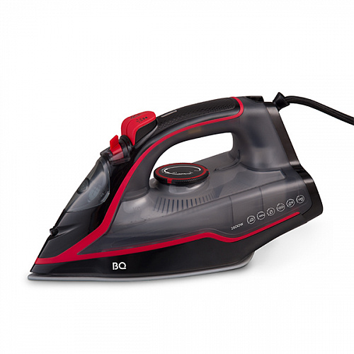 

Утюг BQ SI1001 2.6 кВт, длина шнура 1.6 м, черный/красный, SI1001