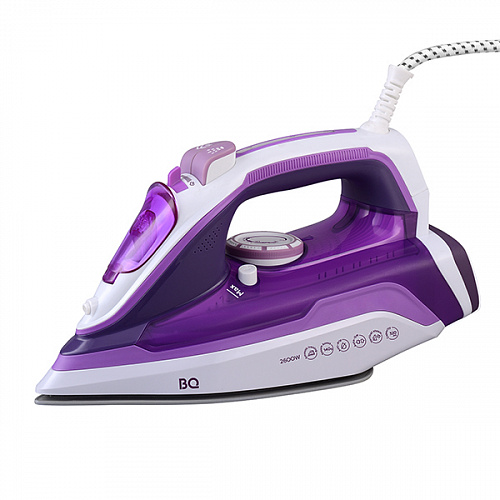 Утюг BQ SI1002 2.6 кВт, белый/фиолетовый