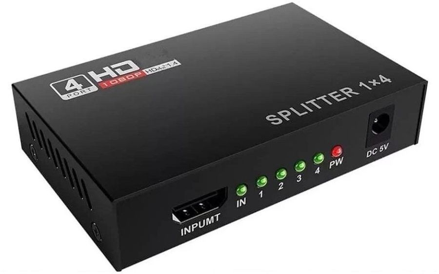 Сплиттер аудио-видео HDMI (F)-4xHDMI (F) v1.4, черный PREMIER (5-872-4)