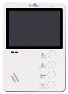 Видеодомофон Smartec ST-MS104-WT, 4" 480x272