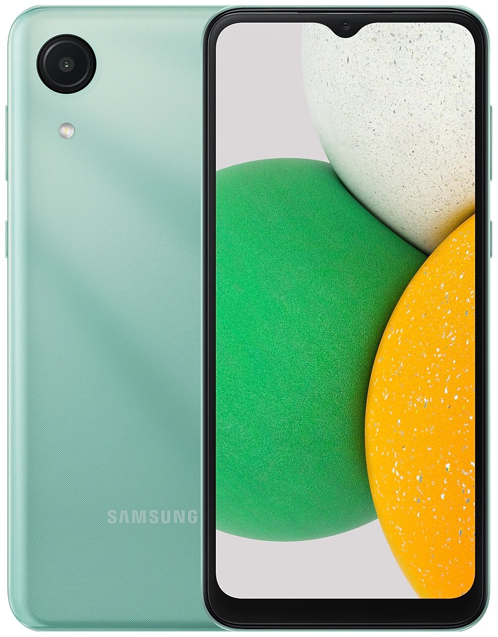 

Смартфон Samsung Galaxy A03 Core, 6.5" 720x1600 PLS, Unisoc SC9863A, 2Gb RAM, 32Gb, 3G/4G, Wi-Fi, BT, Cam, 2-Sim, 5000 мА⋅ч, Micro-USB, Android 11 Go, зеленый (SM-A032FLGDAFC), Galaxy A03 Core