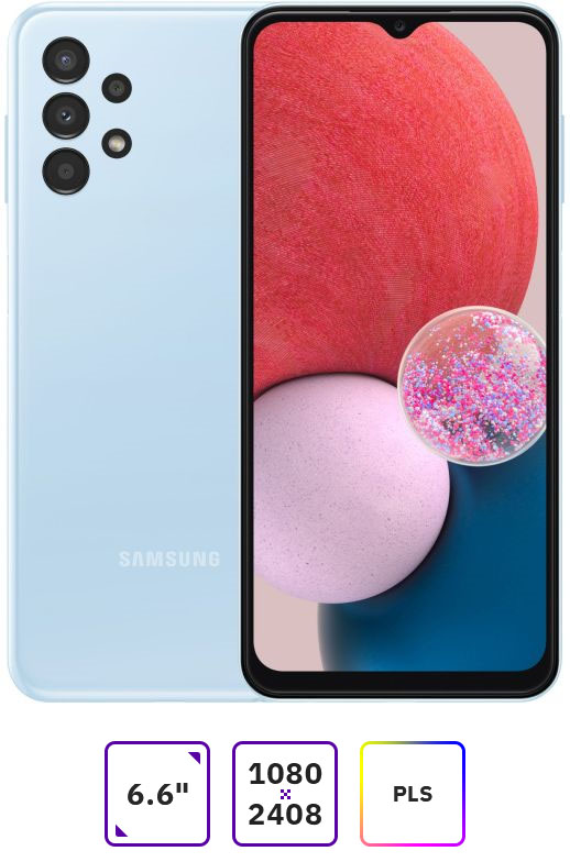 Смартфон Samsung Galaxy A13 4Gb/64Gb Android голубой