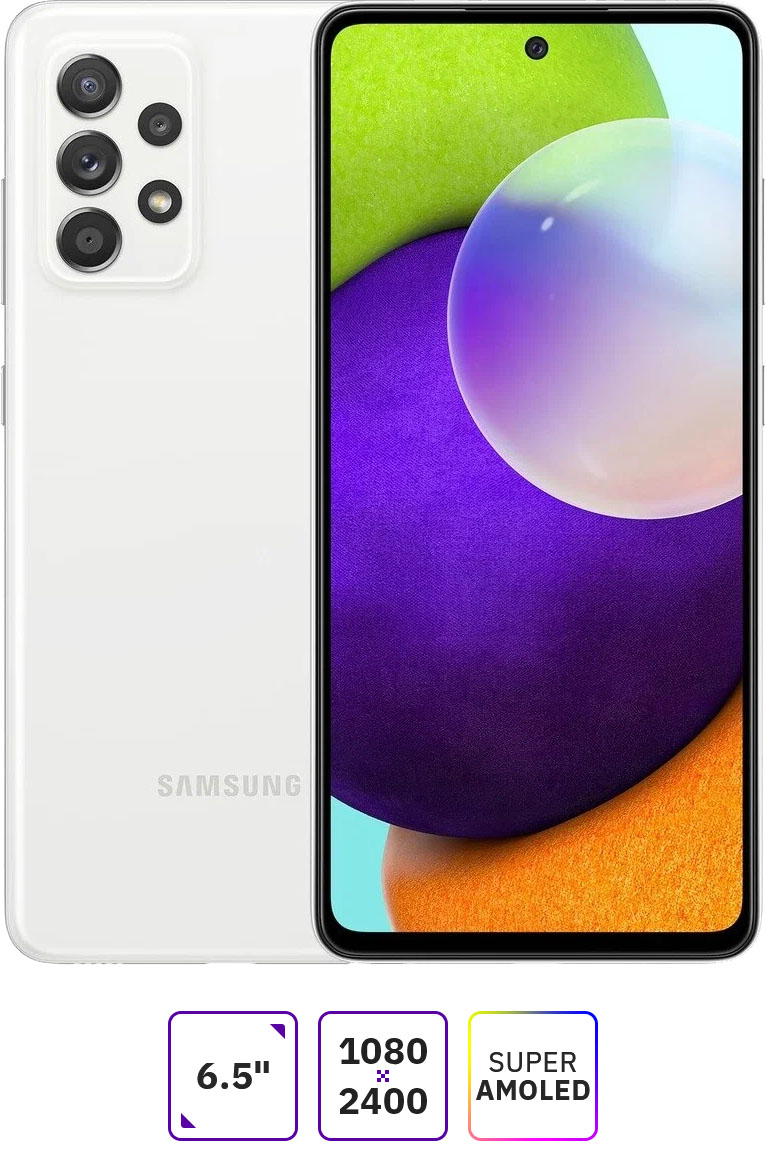 Смартфон Samsung Galaxy A52s 8Gb/256Gb Android белый (SM-A528BZWIMEB)