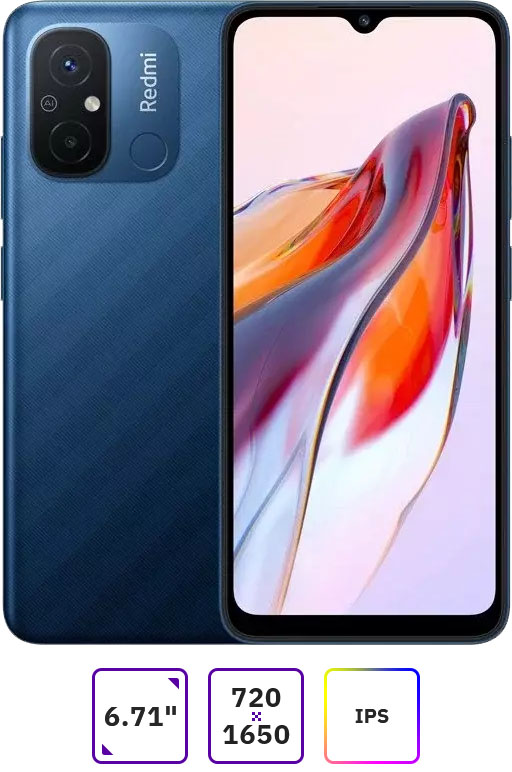 

Смартфон Xiaomi Redmi 12C, 6.71" 1650x720 IPS, MediaTek Helio G85, 3Gb RAM, 64Gb, 3G/4G, NFC, Wi-Fi, BT, 2xCam, 2-Sim, 5000 мА⋅ч, Micro-USB, Android 12, синий (45726), Redmi 12C