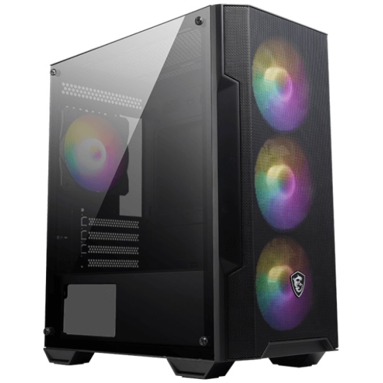 Корпус MSI MAG FORGE M100A, Mini-Tower, без БП, черный