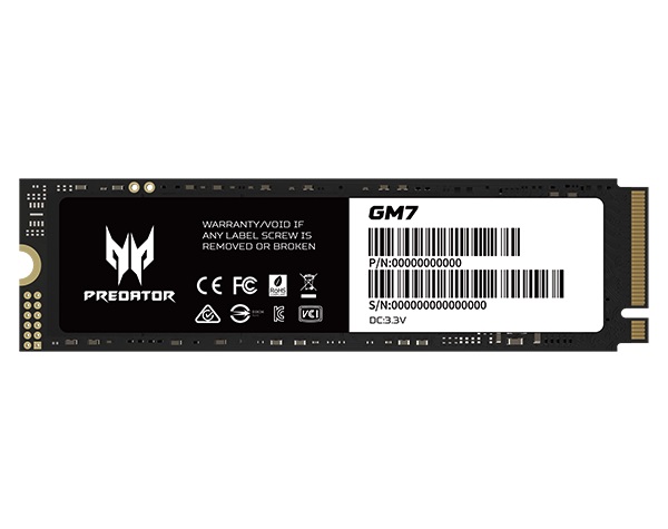 

Твердотельный накопитель (SSD) Acer 2Tb Predator, 2280, PCI-E 4.0 x4, NVMe (BL.9BWWR.119) Retail
