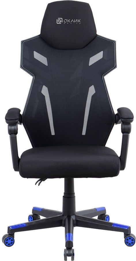 Кресло игровое Oklick 111G, черный/синий