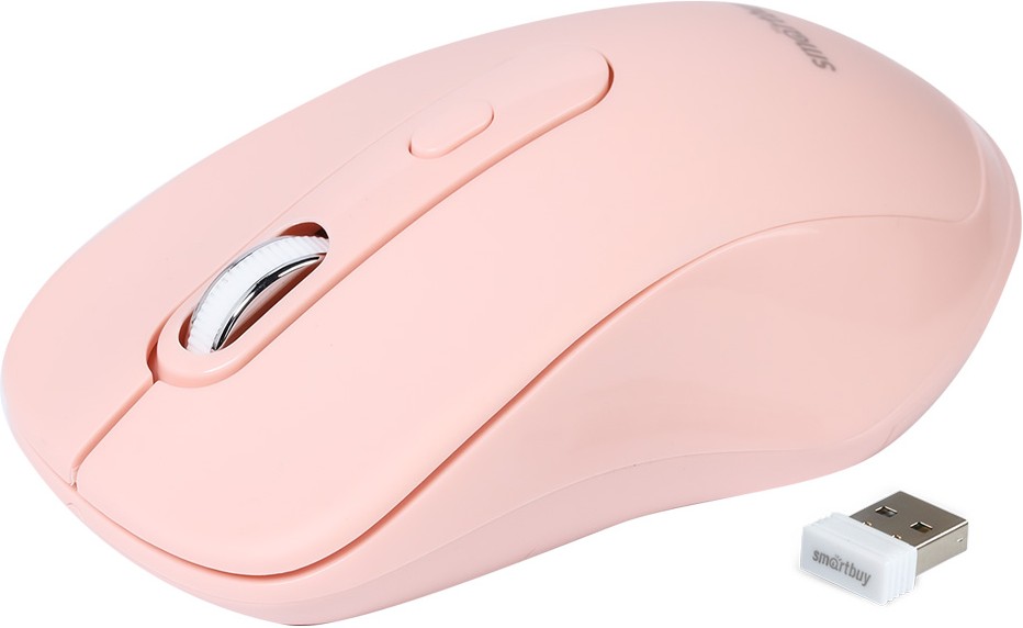 Мышь беспроводная SmartBuy 282AG Nude, 1600dpi, оптическая светодиодная, USB, розовый (SBM-282AG-N)