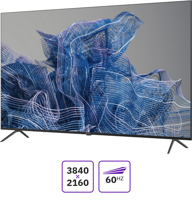 Телевизор 65" Kivi 65U740NB, 3840x2160, черный