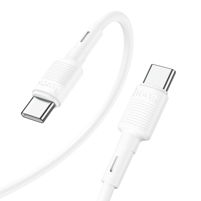 

Кабель USB Type-C-USB Type-C, быстрая зарядка, 3А, 1 м, белый, HOCO X83 Victory, X83