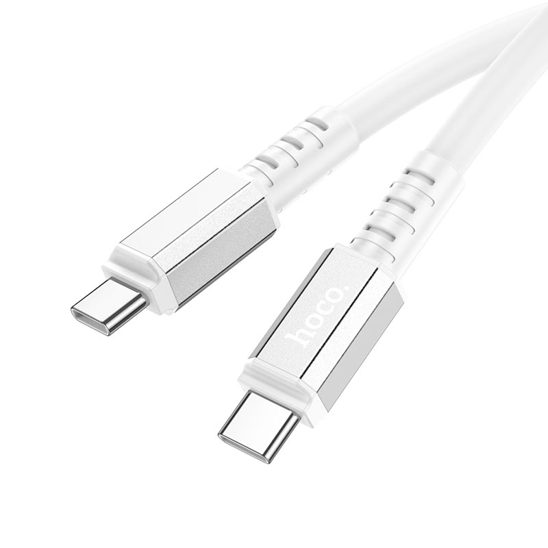 

Кабель USB Type-C-USB Type-C, быстрая зарядка, 3А, 1 м, белый, HOCO X85 Strength (6931474777539)