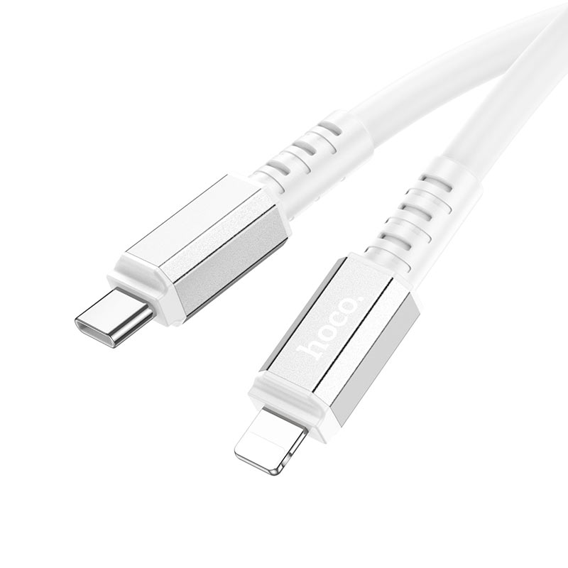 

Кабель USB Type-C-Lightning 8-pin, быстрая зарядка, 3А, 1 м, белый, HOCO X85 Strength (6931474777416)