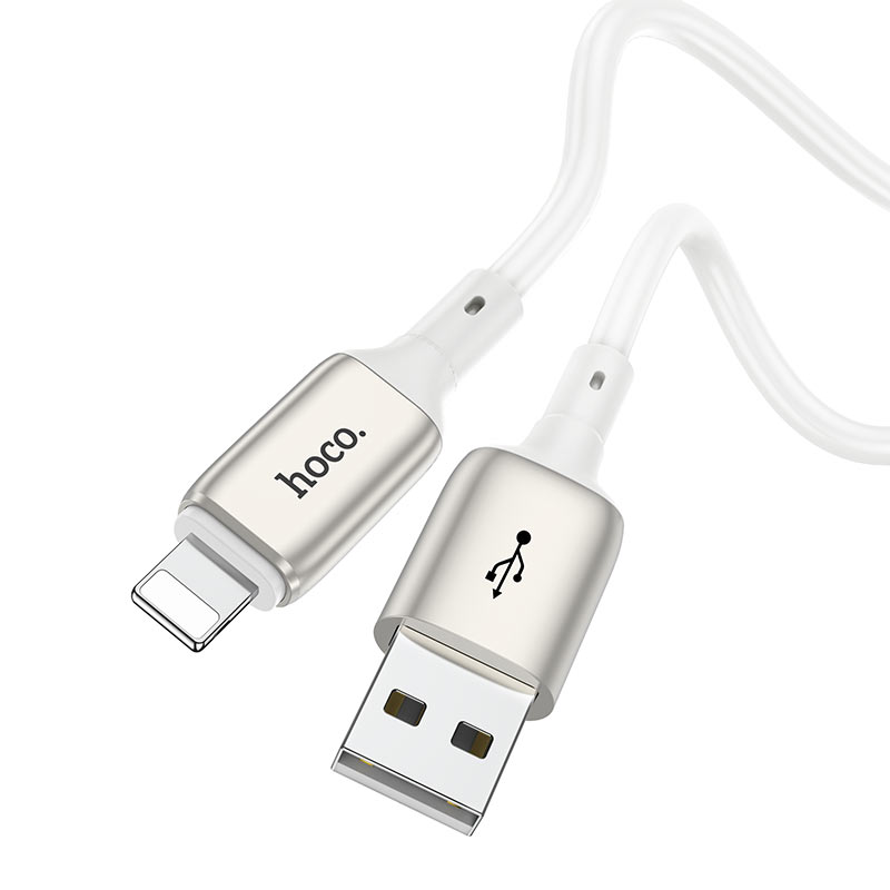 

Кабель USB-Lightning 8-pin, 2.4А, 1 м, белый, HOCO X66 Howdy (6931474754585)