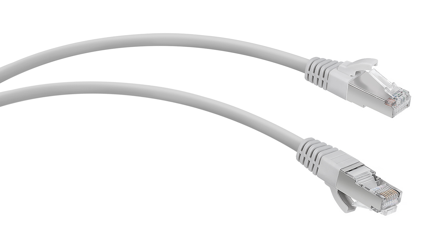 

Патч-корд FTP кат.5e, 7 м, RJ45-RJ45, серый, CU, LSZH, экранированный, WRline (WR-PC-RJ45-FTP-5E-7-GY)