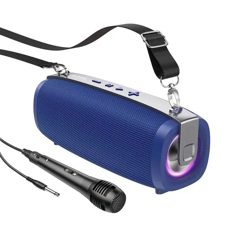 

Портативная акустика Hoco BS55 Gallant, 10 Вт, FM, AUX, USB, microSD, Bluetooth, подсветка, синий, BS55 Gallant