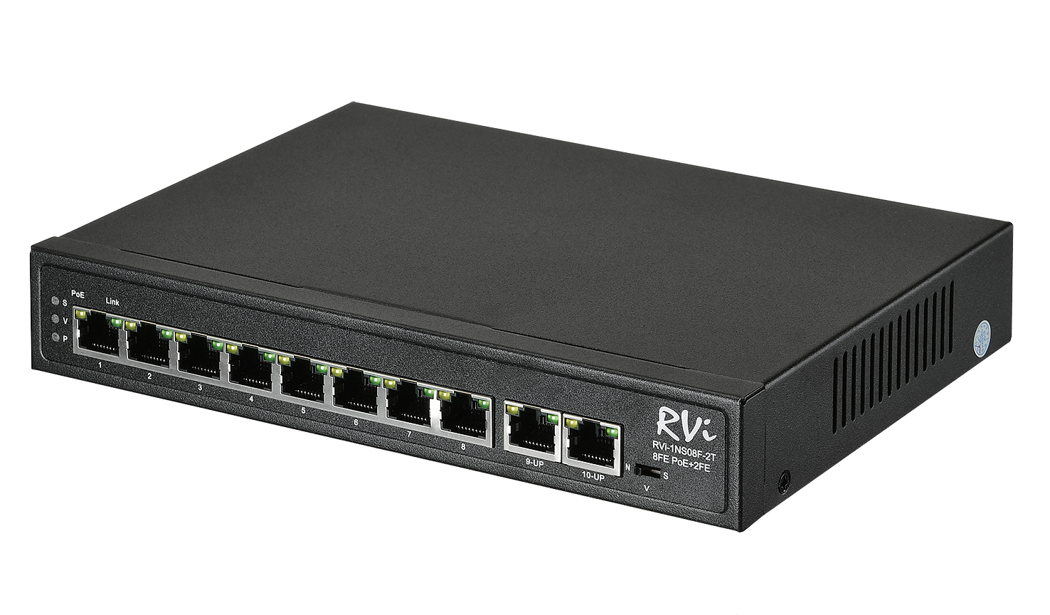 

Коммутатор RVi RVi-1NS08F-2T, кол-во портов: 8x100 Мбит/с, кол-во SFP/uplink: RJ-45 2x100 Мбит/с, PoE: 8x60 Вт (макс. 120 Вт), RVi-1NS08F-2T