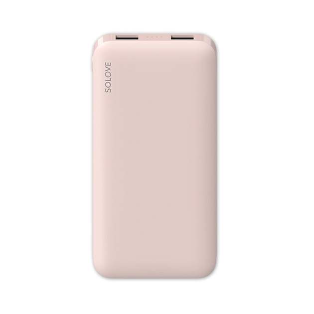 Портативный аккумулятор (Powerbank) Solove 001M, 10000 мА·ч, розовый