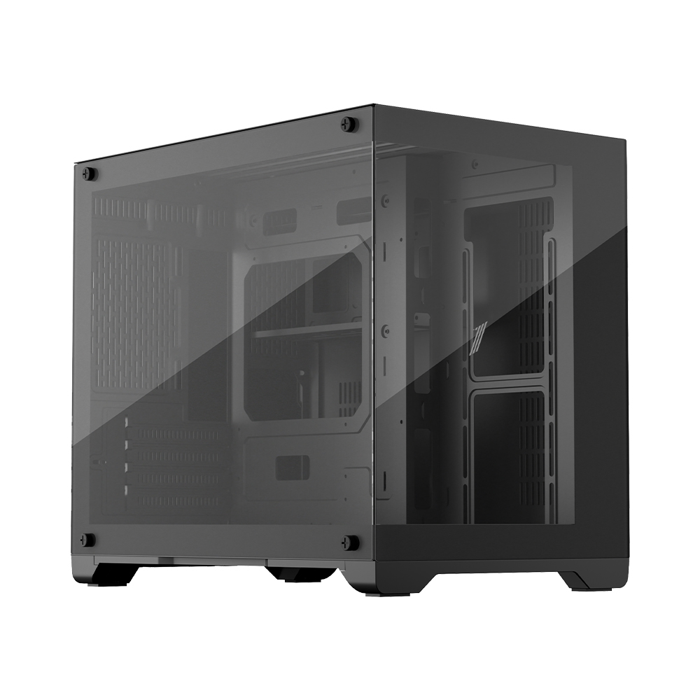 Корпус 1STPLAYER MEGAVIEW MV6-T, mATX, Midi-Tower, 2xUSB 3.0, черный, без БП (MEGAVIEW MV6-T)