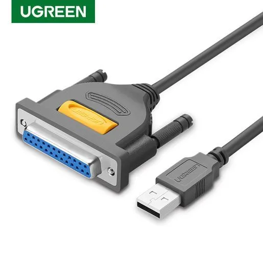 

Кабель-переходник (адаптер) USB(Am)-LPT(25f), 2 м, серый, UGREEN US167 (20224), US167