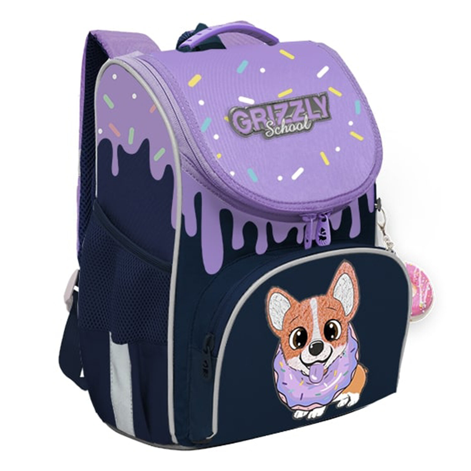 

Ранец GRIZZLY RAM Corgi, анатомическая, вентилируемая спинка, 1 отделение, фиолетовый/синий (RAm-384-3/3)