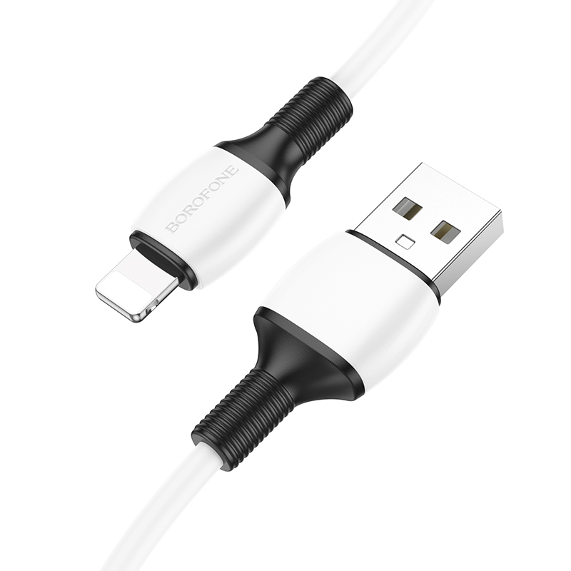 

Кабель USB-Lightning 8-pin, 2.4А, 1 м, белый, Borofone BX84 Rise (6974443386776), BX84 Rise