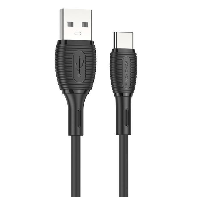 

Кабель USB-USB Type-C, 3А, 1 м, черный, Borofone BX86 Advantage (6974443388824), BX86 Advantage