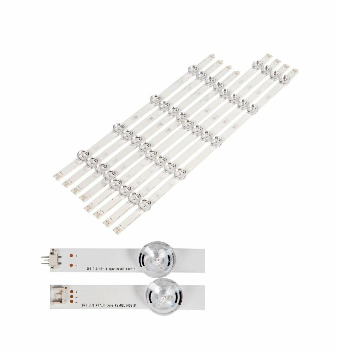 Светодиодная подсветка LG 47LB, 47LF, AGF78401001, 6916L-1715A, 6916L-1716A, DRT 3.0 47" (A, B) (комплект, 8 шт) (AGF78401001)