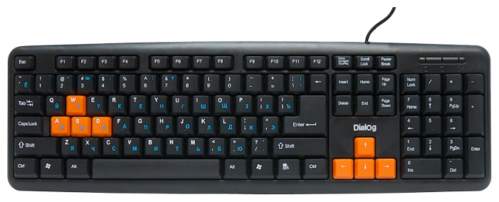 

Клавиатура проводная Dialog KS-020U Black-Orange USB, мембранная, USB, черный, KS-020U Black-Orange USB