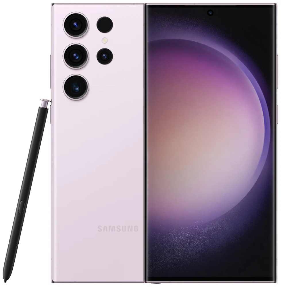 

Смартфон Samsung Galaxy S23 Ultra, 6.8" 1440x3088 Dynamic AMOLED 2X, Qualcomm Snapdragon 8 Gen 2, 8Gb RAM, 256Gb, 3G/4G/5G, NFC, Wi-Fi, BT, 4xCam, 2-Sim, 5000 мА⋅ч, USB Type-C, Android 13, фиолетовый (SM-S918BLIBXSP), Galaxy S23 Ultra