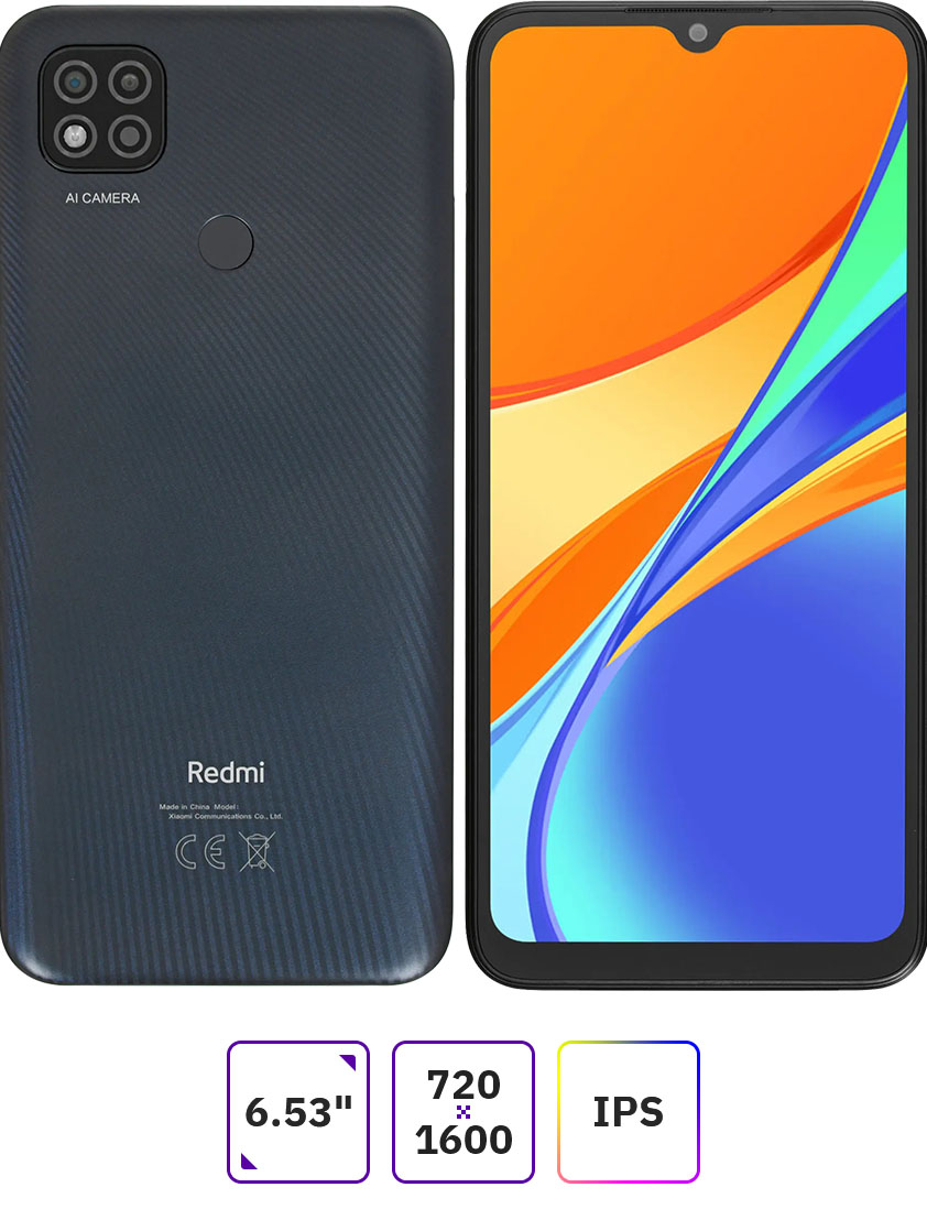 

Смартфон Xiaomi Redmi 9C, 6.53" 720x1600 IPS, MediaTek Helio G35, 2Gb RAM, 32Gb, 3G/4G, NFC, Wi-Fi, BT, 3xCam, 2-Sim, 5000 мА⋅ч, Micro-USB, Android 10, серый (29262), Redmi 9C