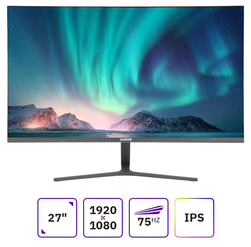 Монитор 27" Digma DM-MONB2703 темно-серый