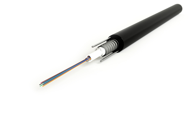 Кабель оптический одномодовый, 8 волокон Hyperline, 1 м (FO-SRA-OUT-9S-8-PE-BK)