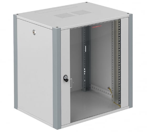 

Шкаф телекоммуникационный настенный 12U 600x450 мм, стекло/металл, серый, SYSMATRIX WP 6412.710 (WP 6412.710), WP 6412.710