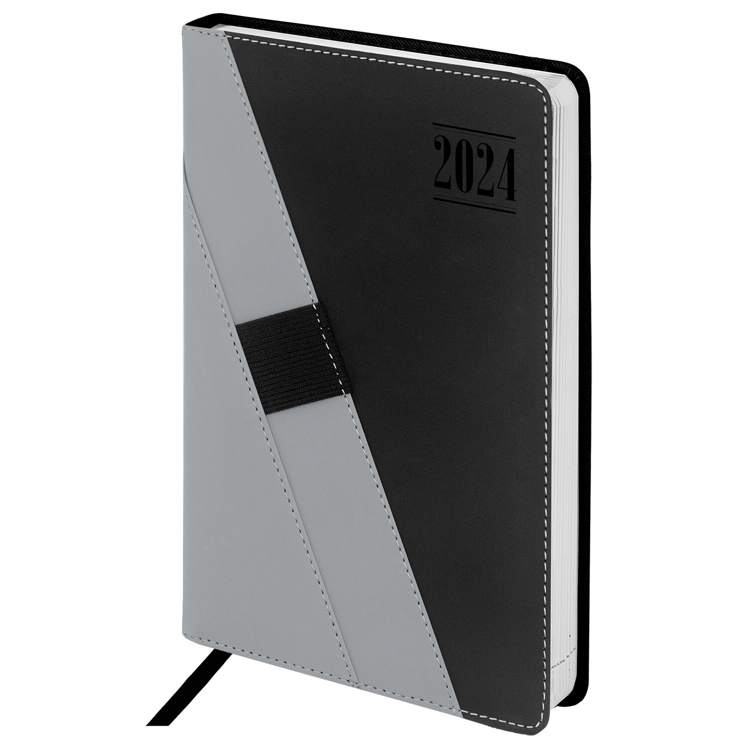 

Ежедневник датированный A5 BRAUBERG Swirl, в линейку, 168 листов серый (114996)