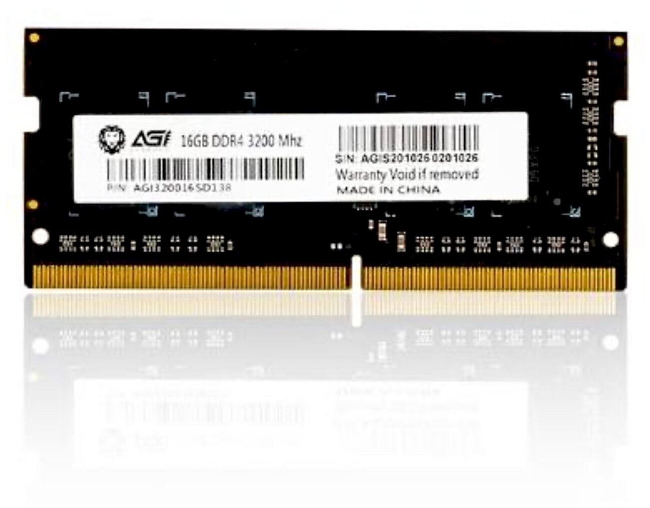 

Память DDR4 SODIMM 16Gb, 3200MHz, CL22, 1.2V, AGI (AGI320016SD138) Retail, AGI320016SD138