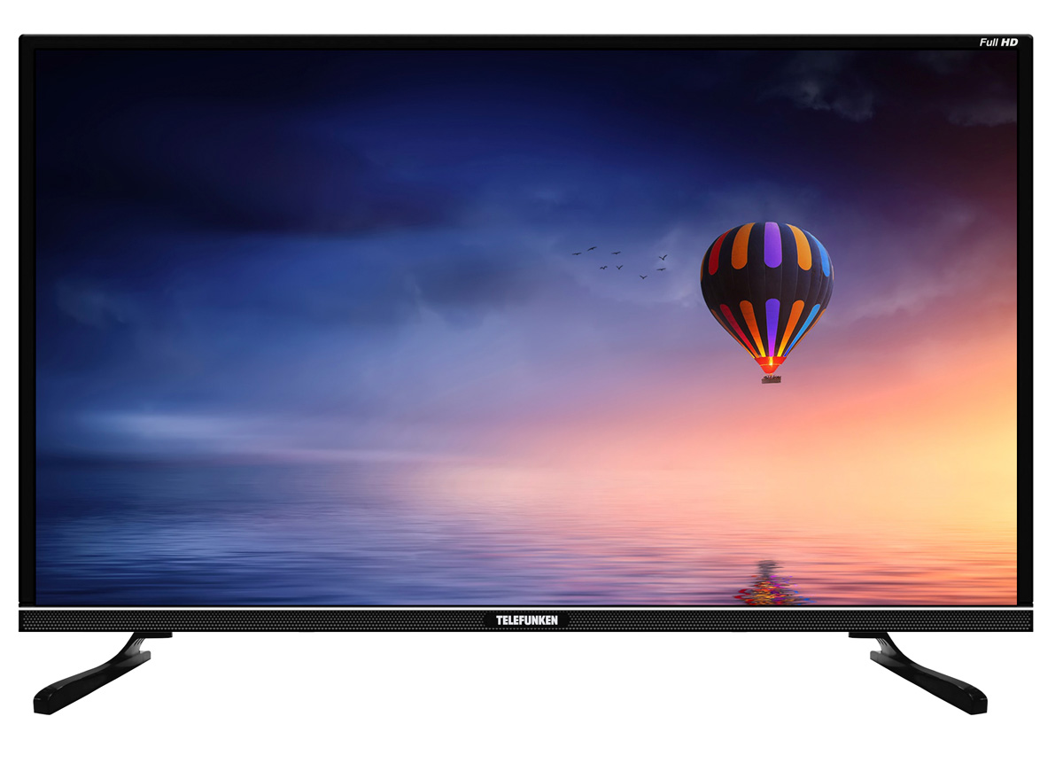Телевизор 43" Telefunken TF-LED43S95T2S, FullHD, 1920x1080, DVB-T /T2 /C, HDMIx3, USBx2, WiFi, Smart TV, черный (TF-LED43S95T2S) б/у, после ремонта (перепрошивка), следы эксплуатации, пульт ДУ, подставка