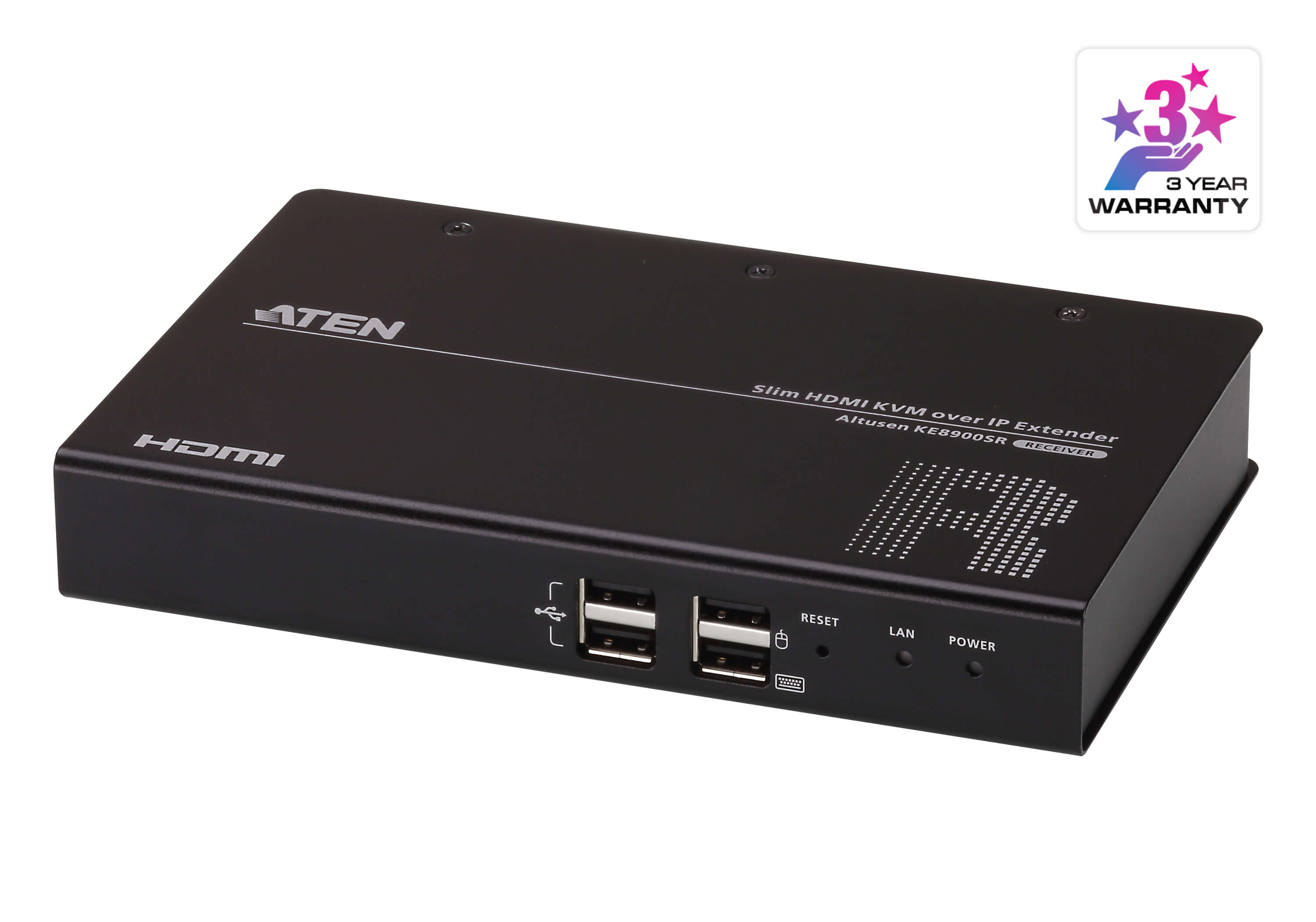 Удлинитель KVM (КВМ) ATEN KE8900SR, HDMI до 1920x1200, клавиатура USB, мышь USB, с доступом по IP (KE8900SR-AX-G) - фото 1