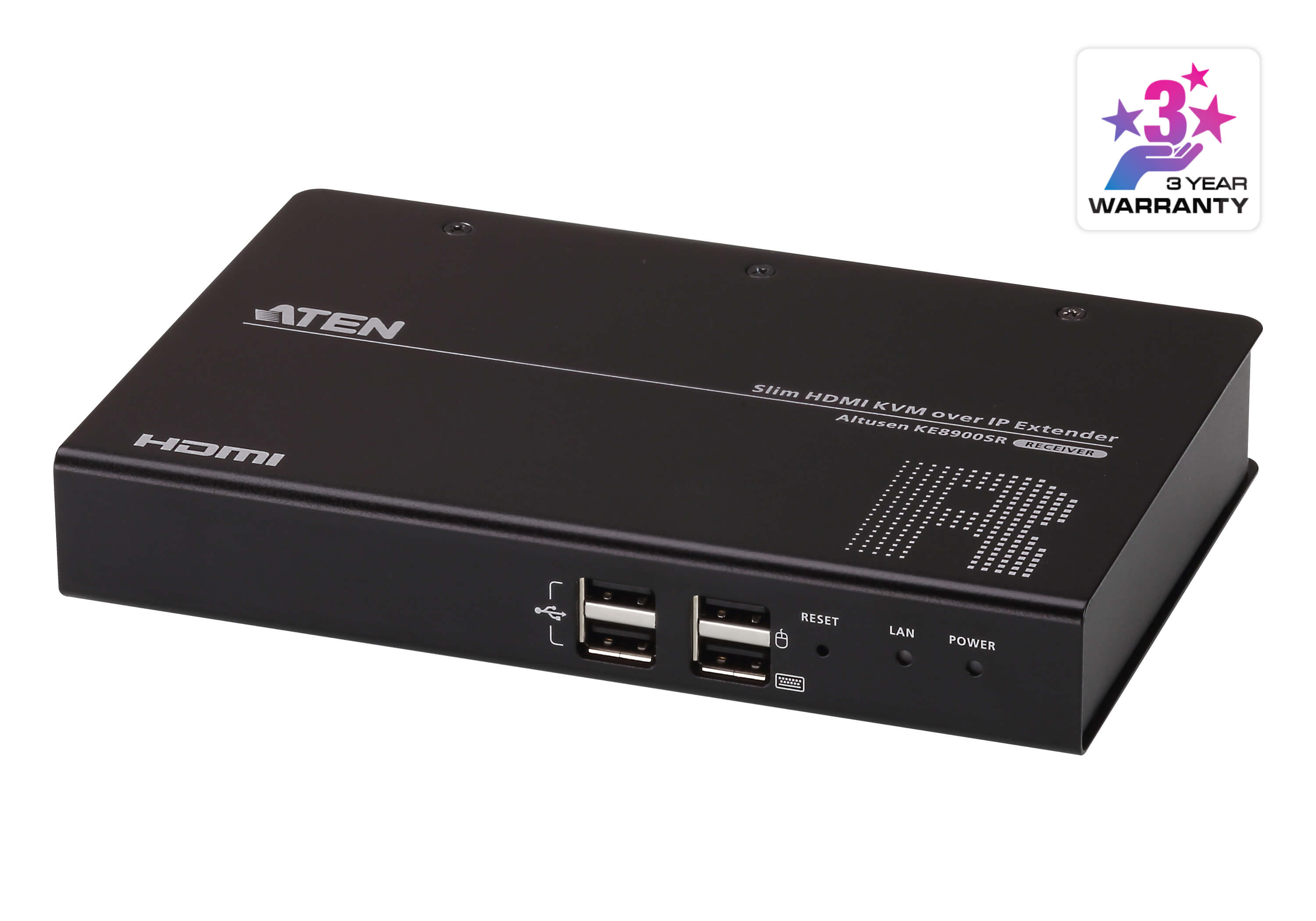 

Удлинитель KVM (КВМ) ATEN KE8900SR, HDMI до 1920x1200, клавиатура USB, мышь USB, с доступом по IP (KE8900SR-AX-G), KE8900SR