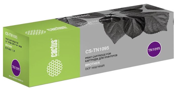 

Набор картриджей лазерный Cactus CS-TN1095-2 (TN-1095), черный, 1500 страниц, 2 шт., совместимый для Brother DCP 1602/1602R