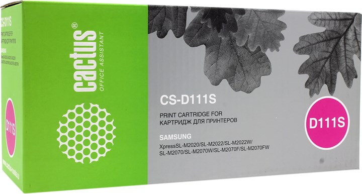 

Набор картриджей лазерный Cactus CS-D111S-6 (MLT-D111S), черный, 1000 страниц, 6 шт., совместимый для Samsung Xpress M2020/Xpress M2020W/Xpress M2070/Xpress M2070W/Xpress M2070F/Xpress M2070FW