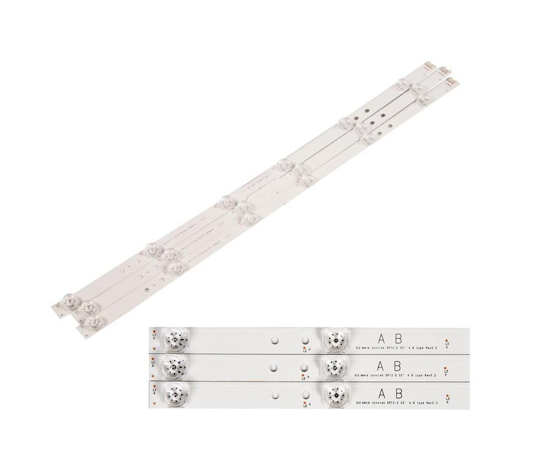 Светодиодная подсветка LG в сервисном наборе 32LB, 32LF, 32LW, 32LX, 32LY, Innotek DRT 3.0 32", AGF78399801, 6916L-1974A, 6916L-1975A ZeepDeep LED (комплект, 3 шт) (AGF78400001)