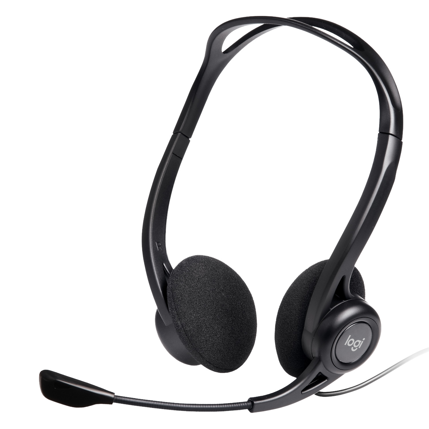 Проводная гарнитура Logitech PC Headset 960 USB, USB, черный (981-000100) б/у, после ремонта, следы эксплуатации, без комплекта